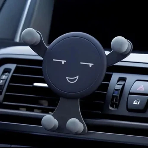 Kishikilia Simu cha Gari la Mvuto Hewa Vent Clip Tabasamu Uso Mlima Simu ya Simu ya Kiini Stand Msaada wa GPS Kwa iPhone 12 Pro Max Xiaomi Samsung