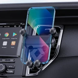 ʻO Gravity kaʻa paʻa no ke kelepona Air Vent Clip Mount Mobile Stand GPS Support No iPhone 13 12 11 Pro Max 8 Huawei Xiaomi Redmi k40