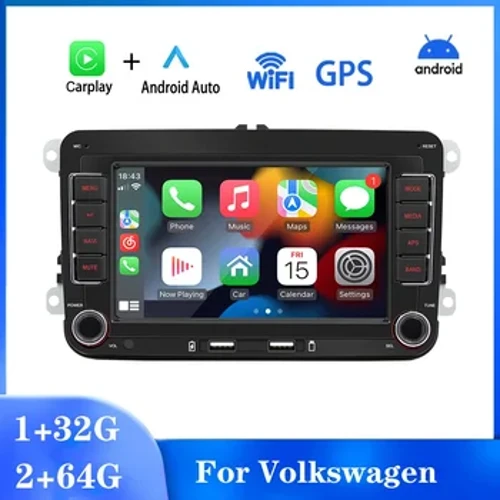 2Din Car Radio Android para sa Volkswagen Golf 5 6 Polo Passat B6 B7 CC Skoda Jetta Universal Multimedia Carplay Wifi GPS Navigation