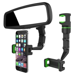 Support de téléphone multifonctionnel pour voiture, Support rotatif à 360 degrés, rétroviseur, Navigation GPS, Support de téléphone automatique