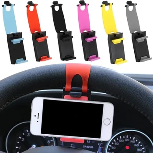 Univerzálny držiak na telefón do interiéru auta s klipom na volant pre iPhone XiaoMi Samsung GPS príslušenstvo do auta s GPS