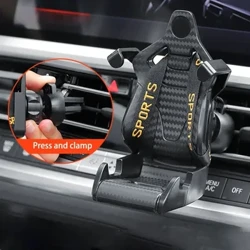 I-360 I-Carbon Fiber Pattern Racing Seat Isihlalo Esimise Kwemoto Yefoni Ubakaki We-GPS Usekela Amamodeli Efoni Ahlukene I-Air Vent Universal Tools Ne