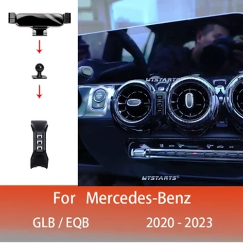 Paʻa kelepona paʻa kaʻa no Mercedes Benz GLB X247 2020-2023 360 Degree Rotating GPS Special Mount Support Bracket Accessories