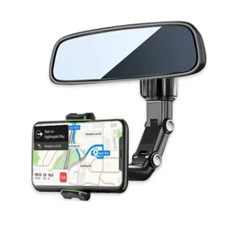 Dudukan Telpon Cermin Kaca kanggo Mobil, Dudukan Telpon 360 ° Rotating, Dudukan GPS Dudukan Telpon Mobil Universal kanggo Kabeh Smartphone