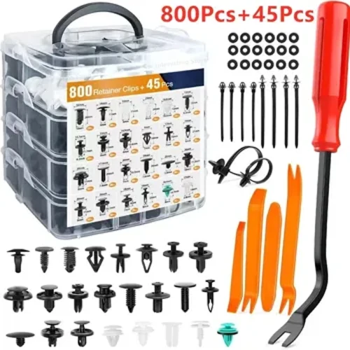 800pcs-100Pcs Komplet sponk za pritrdilne elemente za avtomobile Sponke za zakovice za blatnik Auto Body Push Retainer Pin Zakovica Popravilo zadrževalnika vratne obloge odbijača