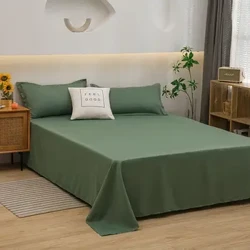 To'rt fasl universal yangi choyshab Oq ikki kishilik/qirolicha/shoh o'lchamli choyshab kattalar choyshablari uchun tekis rangli tekis choyshab