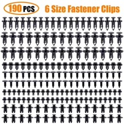 190pcs Iziqeshana Zesigcini Semoto 6 Usayizi Wezinto Zokufaka Ipulasitiki Zepulasitiki I-Auto Trim Panel Clip Mixed Car Body Bumper Rivet Set