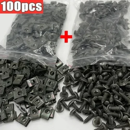 Ta'avale fefiloi uila afi u'amea 100/10pcs Siu fa'apipi'i fa'apipi'i U-ituaiga fa'atasi ma le fa'amau e tete'e 'ele Puipuia Kilipa Screw Buckle I'amea.