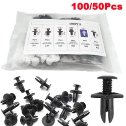50/100 pz Auto Pinze di Fissaggio Rivetti Pinze Viti Paraurti Interni accessori Auto Decorazione Auto di Plastica 6 Dimensioni Universale