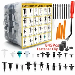 800Pcs+45Pcs Ta'avale Palasitika Kilipi Seti Fender Push Pin Rivet Faitotoa Tipi Panele Taofi Ta'avale Fa'amau Fa'apipi'i Meafaigaluega.
