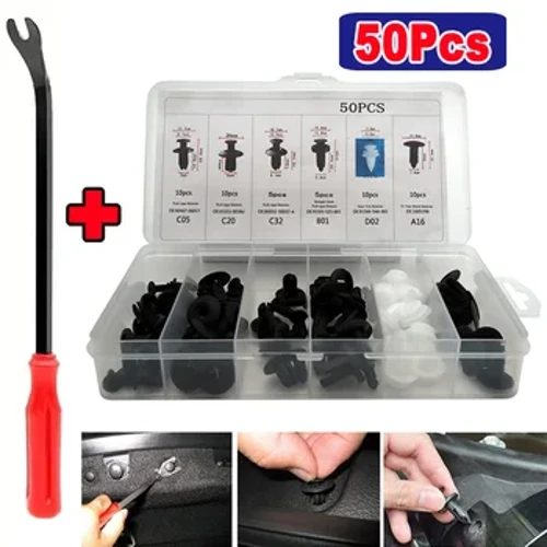 6 Laisene Fa'amauina o Ta'avale Kilipi Paila Fa'amau Fa'apipi'i Fa'atauta'i Fa'amau Kipe Pa'u Pa'u Pa'u o le Tino Seti Toe Sui Push Pin 50Pcs