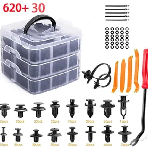415/620 Tự Động Dây Kẹp Bộ Fender Đinh Tán Kẹp 30 Dụng Cụ Thân Xe Đẩy Bình Giữ Pin Đinh Tán Ốp Lưng Cửa Viền Bảng Giữ kẹp