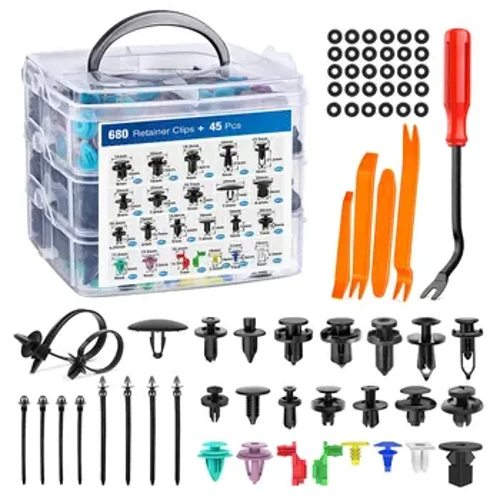 725 Iziqeshana Ezinobhampa Iziqeshana Zesigcini Semoto Ikhithi Yokufaka Okuzenzakalelayo Umzimba Push Ama-Rivets Fender Liner Clip Set I-Toyota GM Ford Honda Chevy