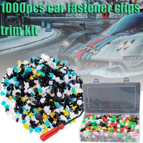 1000Pcs 30 mau ʻano Universal Mixed Auto Fastener Car Bumper Clips Retainer Car Fastener Rivet Door Panel Liner no nā kaʻa a pau
