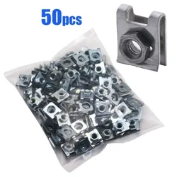 Clips métalliques de fixation de Type U pour voiture, Bases de vis, fixation de panneau de garniture de pare-choc automobile, Clip de Protection antirouille, boucle à vis