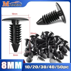 10-50 Con Tự Động Dây Lỗ 8 Mm Kẹp Nylon Cho Xe Fender Ốp Lưng Lá Chắn Giữ Nhựa Đinh Tán Cho đa Năng Ô Tô Chụp