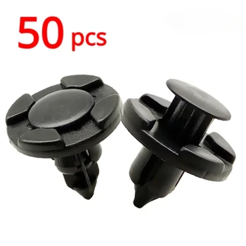 50 db 8 mm-es Nissan autóipari rögzítőkapcsokhoz, karosszéria nyomórögzítő lökhárító trimm rögzítőkészlet rögzítőkészlet pengebetét sárvédő pattintáshoz