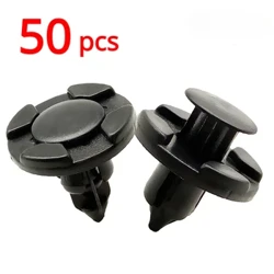 50Pcs 8mm ar gyfer Nissan Fastener Modurol Clipiau Corff Gwthiad Cadw Bumper Trim Cadwyn Fastener Kit Blade Liner Fender Snap