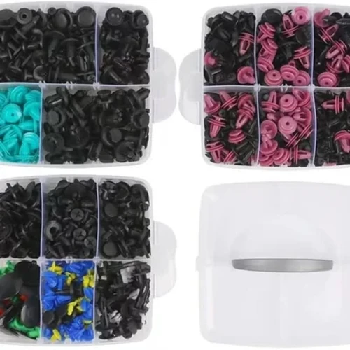 68PCS Auto Body Push Retainer Pin Rivet Bumper Door Trim Panel Retainer Fastener Kit Auto Removal Tool Auto Fastener Clips