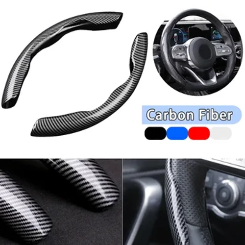 38cm capa de volante do carro reforço de fibra de carbono antiderrapante esportes ultra-fino cartão capa alça de verão capa protetora tipo d