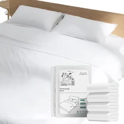 Set Seprai Sekali Pakai Perjalanan Tebal Non-Anyaman Penutup Selimut Seprai Hotel Penutup Sprei Portabel Kantong Tidur Bukti Kotor