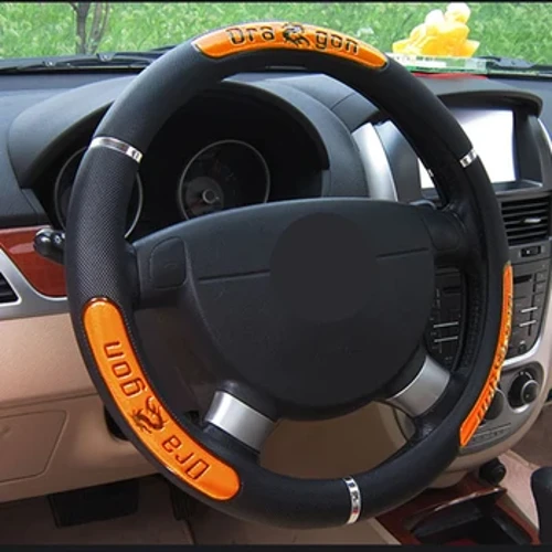 Navlake za volan automobila 100% potpuno nove reflektirajuće umjetne kože elastične kineske zmajeve dizajn štitnik za volan