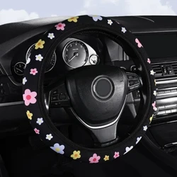 Nei kleng frësch Blummen elastesch keen banneschten Ring allgemeng Zweck Auto Lenkrad Cover breathable an absorbéierend Grëff Cover