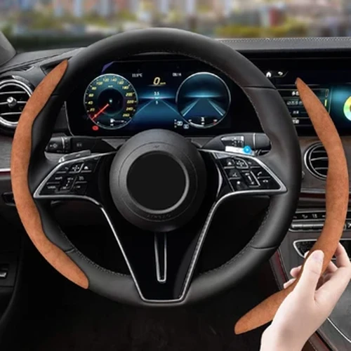 Univerzalna zaokretna krznena navlaka za volan automobila koja usisava znoj i protukliznu navlaku za dodatnu opremu za automobile 38 cm za dekoraciju automobila