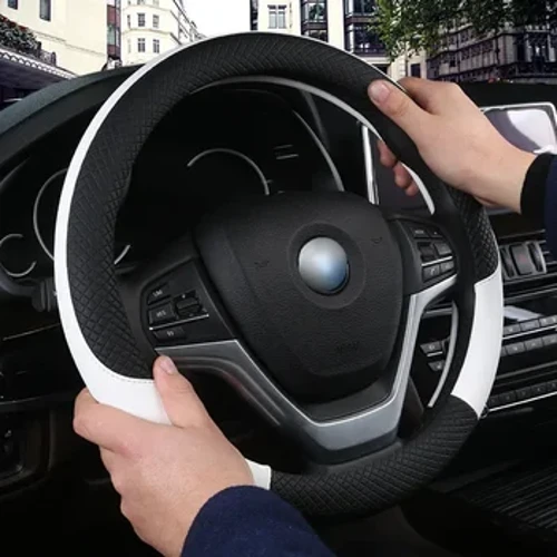 Balat na Cover ng Steering-wheel ng Kotse 37CM-38CM Car-styling Interior Accessories Sport Auto Steering Wheel Covers Anti-Slip Universal