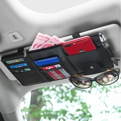 Automobilinis skydelis nuo saulės Bill Pen Vizitinių kortelių laikiklis CD DVD laikiklis Dėžutė nuo saulės Akinių segtukas Susidėti Tvarkyti automobilio priedus