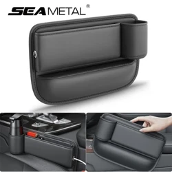 PU-läder Bilstol Gap Bag Fodral Förvaringsväska För Auto Console Sidosäte Plugg Filler Organizer Bil Spricka Stuving Städficka