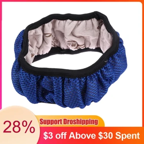 38cm Mga Sasakyan ng Steering-Wheel ng Mga Sasakyan Handbrake 3D Nylon Fabric Mesh Net Non-Slip Steering Wheel Cover Protector Auto Accessory