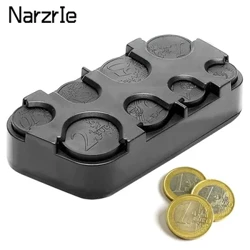 Xe Đồng Tiền Hộp Bảo Quản Xe Euro Đồng Xu Ốp Lưng Đựng Tiền Người Tổ Chức Stowing Tidying Tự Động Đựng Đồng Xu Phụ Kiện Nội Thất