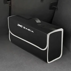 Bilstamförvaringsväska arrangör Sundries Stowing Tidying Box för Dacia Duster Logan Spring Sandero Stepway Dokker Lodgy Jogger