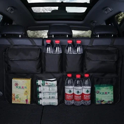 Bil baksäte baksida arrangör auto stam net nätmask last förvaring väska fick täcker stuvning städande inre camping tillbehör
