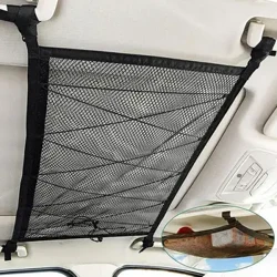 SUV auto griestu uzglabāšanas tīkls kabata automašīnas jumta soma iekšpuse tīkls, elpojošs, kopšanas maiss, kravas tīkls, salons, glabāšana, automātiska piekļuve K6Q7