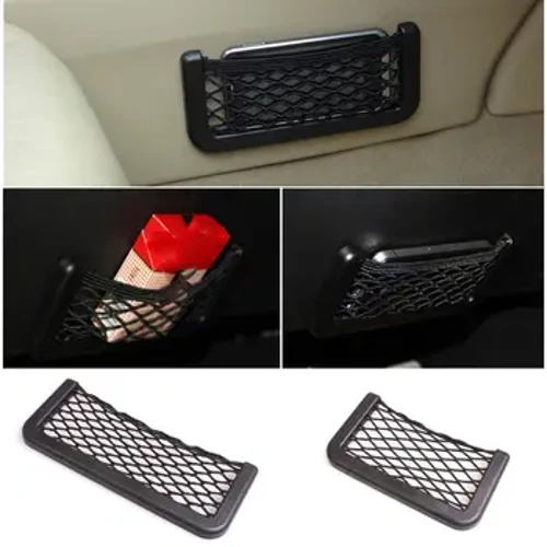 Interior Automotive Pocket Auto Paste Holder Kanggo Telpon Stowing Tidying Car Organizer Car Storage Net Storage Bag
