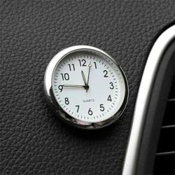 Cloc Car Automobiles Mini goleuol Mecaneg Gwylio Digidol Stick-On Mewnol Clociau Quartz Auto Addurniad Car Anrhegion Affeithwyr