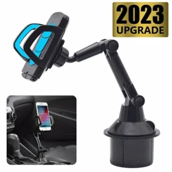 Porte-gobelet de voiture, support de téléphone avec Base extensible, pince de téléphone rotative à hauteur réglable, accessoires automobiles pour camion SUV