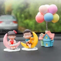 Cwpl cute Car tu mewn addurno canolfan lleuad Consol addurno rhannau mewnol Affeithwyr
