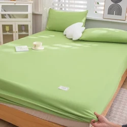 Lenjerie de pat cu șlefuire simplă, cu bandă elastică, moale, prietenoasă cu pielea, cearșaf de pat queen-size, durabil, 180 x 200 Protector de saltea confortabil