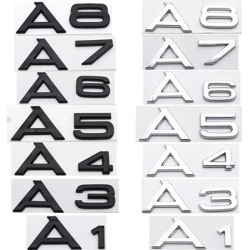 1 Chiếc ABS Logo Xe Phía Sau Ốp Lưng Đuôi Cửa Cốp Xe Miếng Dán Phía Sau Xe Ô Tô Hiệu Tạo Kiểu Phụ Kiện Cho Xe Audi A1 a3 A4 A5 A6 A7 A8 Q3 Q5 Q7