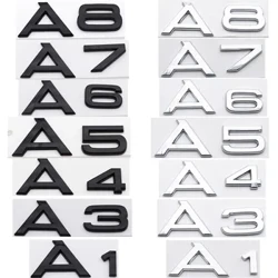 1 pz ABS Auto logo Paraurti Posteriore coda porta bagagliaio adesivo auto posteriore Emblema Accessori per lo styling Per Audi A1 A3 A4 A5 A6 A7 A8 Q3 Q5 Q7