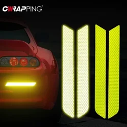 Noson Bumper Car 2PCS Gwelededd Rhybudd Myfyriol Tâp Strip Sticeri Adlewyrchydd Diogel Affeithiwr Sticeri Decals Steilio Ceir