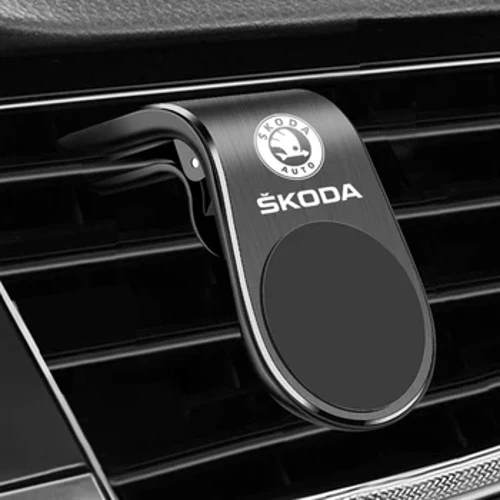 Skoda Octavia A5 A7 RS Fabia Superb Aksesuarları için Metal Manyetik Araç Telefonu Tutucu