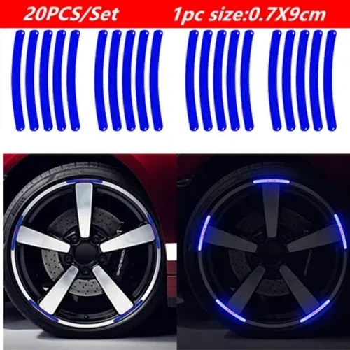 20 Chiếc Bánh Xe Trung Tâm Sọc Phản Quang Dán An Toàn Lái Xe Lốp Trang Trí Cảnh Báo Dán Cảnh Báo Băng Phản Quang Phụ Kiện Xe Hơi