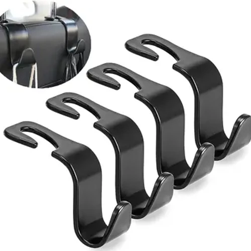4Pack konksud kottide jaoks Autoklambrid esiistme peatoe korrastaja hoidik Automaatkinnitus Riidepuud Auto panipaik Sisetarvikud