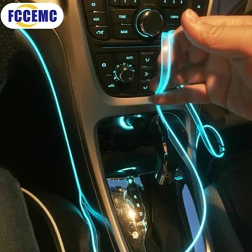 5m Ta'avale I totonu o Ta'avale Lamepa Siosiomaga EL Cold Light Line with USB DIY Detive Dashboard Console Auto LED Ambient Lights