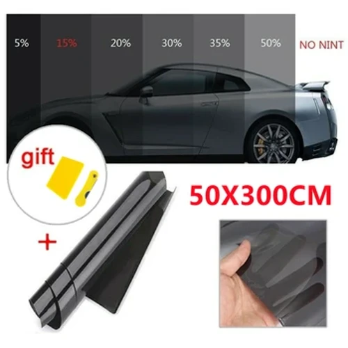 Mga Sheet Para sa Windows At Sunscreen Solar Sun Protection Window Film Foil 1-50 Porsiyento VLT Window Shade Tinting ng Kotse 3M*50cm