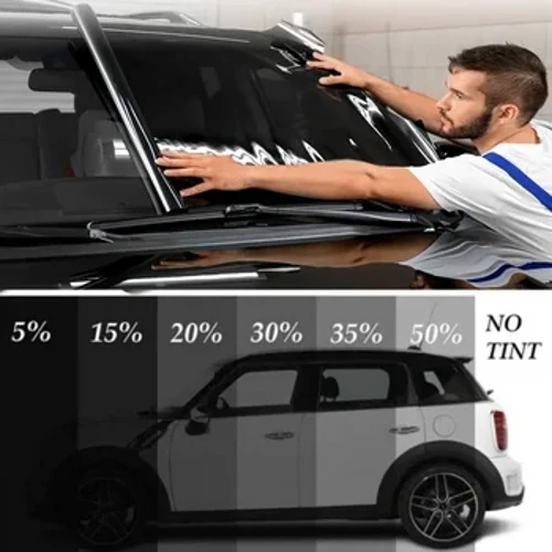 6M x50CM VLT Màu đen Cửa sổ ô tô Lá Tinting Film Roll với gói ống Auto Home Window Glass Solar UV Protector Sticker Films